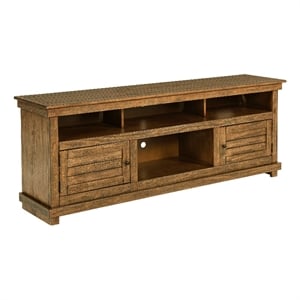 Pemberly Row 70-inch TV Stand Media Console in Distressed Brown
