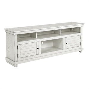 Pemberly Row 70-inch TV Stand Media Console in Distressed White