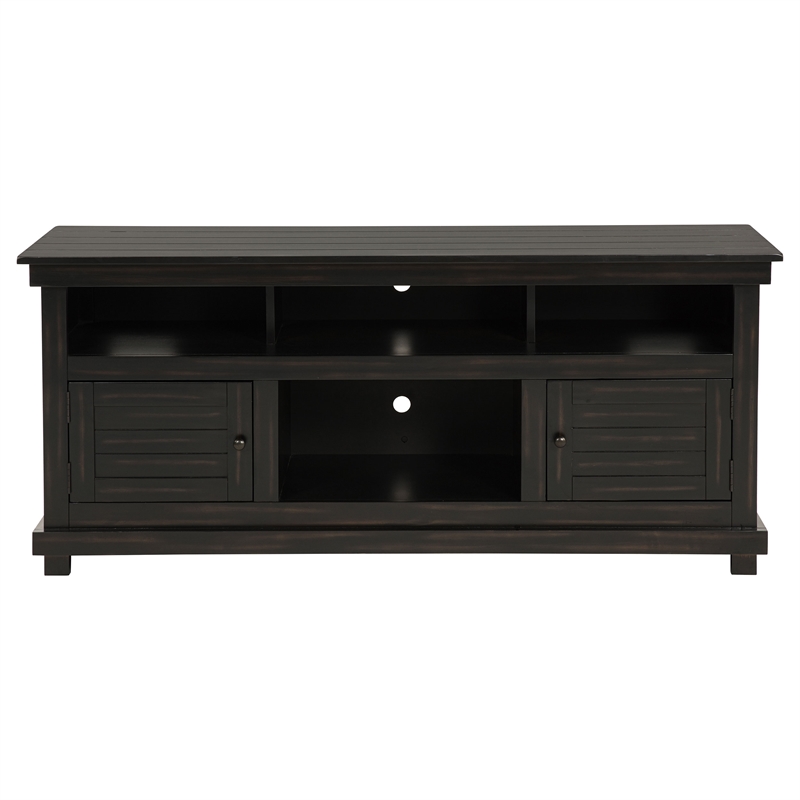 Pemberly Row 60-inch TV Stand Media Console in Distressed Java