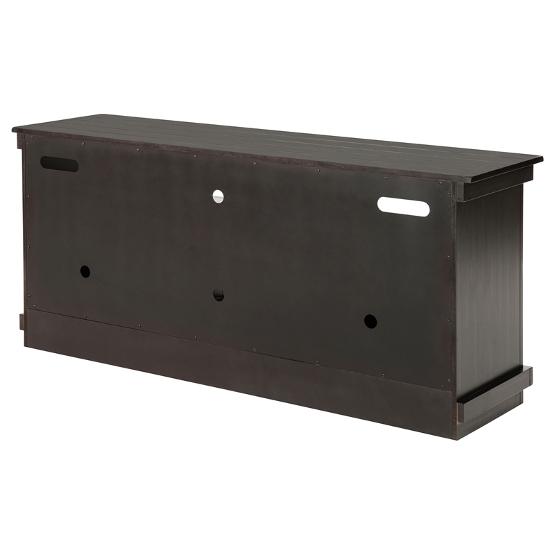 Pemberly Row 60-inch TV Stand Media Console in Distressed Java