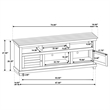 Pemberly Row 70-inch TV Stand Media Console with Cord Management in Java
