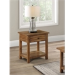 Pemberly Row 1-drawer Wood End Table with Shelf in Distressed Brown