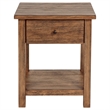 Pemberly Row 1-drawer Wood End Table with Shelf in Distressed Brown
