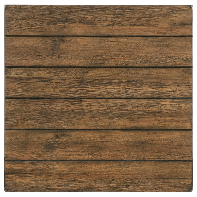 Pemberly Row 1-drawer Wood End Table with Shelf in Distressed Brown