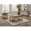 Pemberly Row 1-drawer Wood End Table with Shelf in Distressed Brown