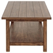 Pemberly Row Rectangular Wood Coffee Table with Shelf in Distressed Brown