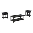 Pemberly Row 3-piece Coffee and 1-drawer End Table Set in Java