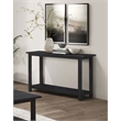 Pemberly Row Wood Entryway Sofa Console Table with Shelf in Java