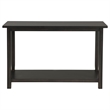 Pemberly Row Wood Entryway Sofa Console Table with Shelf in Java