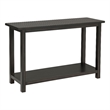 Pemberly Row Wood Entryway Sofa Console Table with Shelf in Java