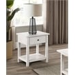 Pemberly Row 1-drawer Wood End Table with Shelf in Distressed White