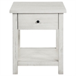 Pemberly Row 1-drawer Wood End Table with Shelf in Distressed White