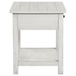 Pemberly Row 1-drawer Wood End Table with Shelf in Distressed White