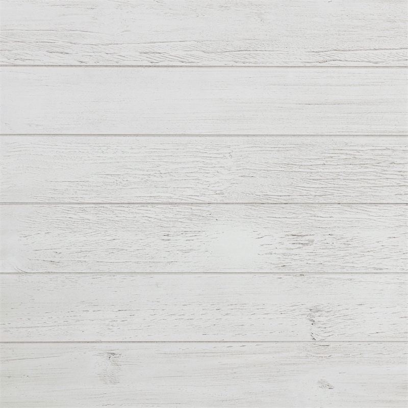 Pemberly Row Rectangular Wood Coffee Table with Shelf in Distressed White