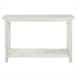 Pemberly Row Wood Entryway Sofa Console Table with Shelf in White