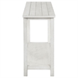 Pemberly Row Wood Entryway Sofa Console Table with Shelf in White