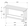 Pemberly Row Wood Entryway Sofa Console Table with Shelf in White