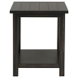 Pemberly Row Square Wood End Table with Shelf in Distressed Java