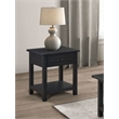 Pemberly Row 1-drawer Wood End Table with Shelf in Distressed Java