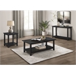 Pemberly Row Rectangular Wood Coffee Table with Shelf in Distressed Java