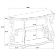 Pemberly Row Scrollwork Entryway Sofa Console Table in Deep Merlot