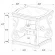Pemberly Row 1-shelf Glass Top Rectangular End Table in Deep Merlot