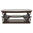 Pemberly Row 2-piece Glass Top Coffee and End Table Set in Dark Merlot