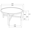 Pemberly Row 2-piece Solid Wood Coffee and End Table Set in Dark Brown