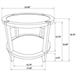 Pemberly Row 2-piece Round Rubberwood Coffee and End Table Set in Maple