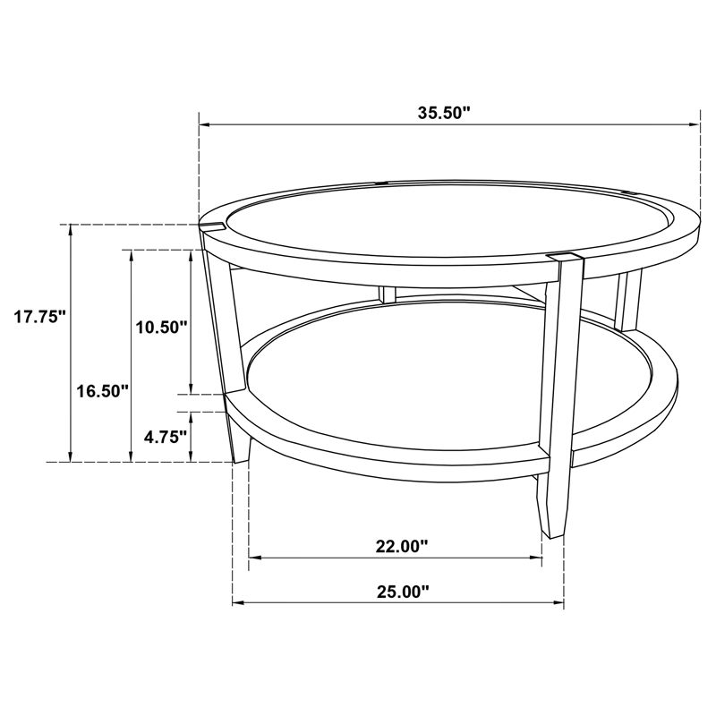 Pemberly Row 2-piece Round Rubberwood Coffee and End Table Set in Maple