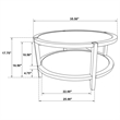 Pemberly Row 3-piece Round Rubberwood Coffee and End Table Set in Maple