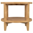 Pemberly Row 3-piece Round Rubberwood Coffee and End Table Set in Maple