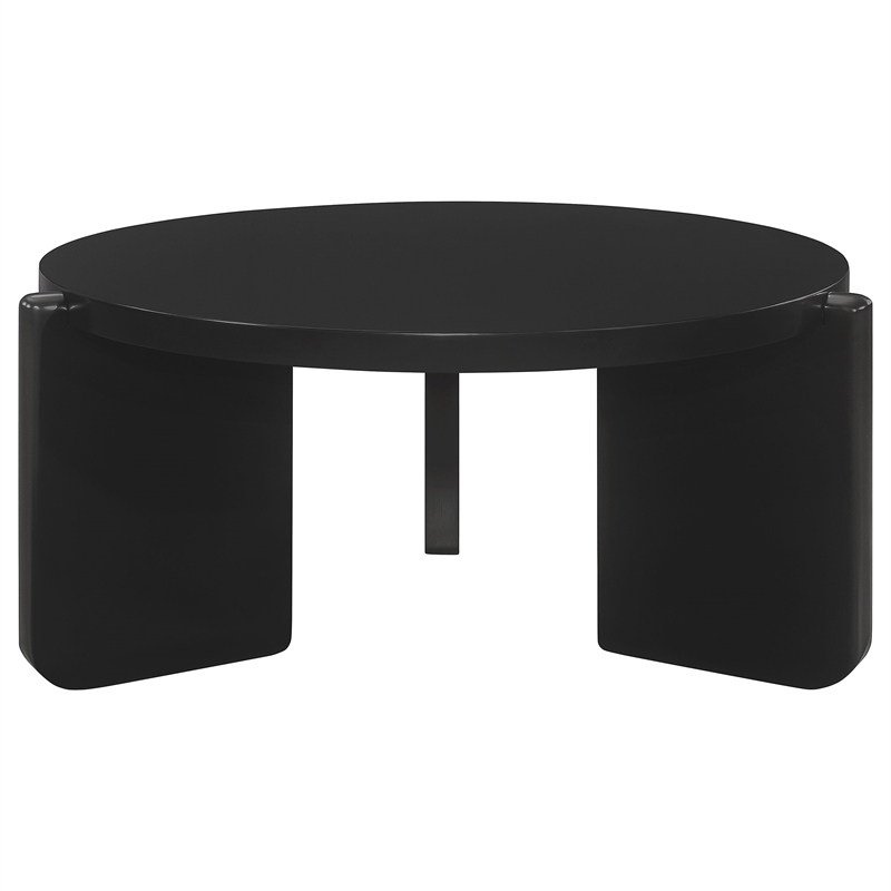 Pemberly Row 2-piece Solid Wood Coffee and End Table Set in Black