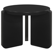 Pemberly Row 3-piece Solid Wood Coffee and End Table Set in Black