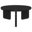 Pemberly Row 3-piece Solid Wood Coffee and End Table Set in Black