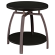 Pemberly Row 2-piece Round Coffee and End Table Set in Dark Charcoal