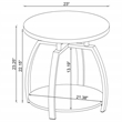 Pemberly Row Round Engineered Wood Top Side End Table in Brown