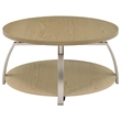 Pemberly Row 2-piece Round Engineered Wood Coffee and End Tables in Brown