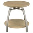 Pemberly Row 3-piece Round Engineered Wood Coffee and End Tables in Brown