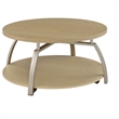Pemberly Row 3-piece Round Engineered Wood Coffee and End Tables in Brown