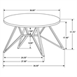 Pemberly Row 2-piece Round Laminate Coffee and End Table Set in Cement