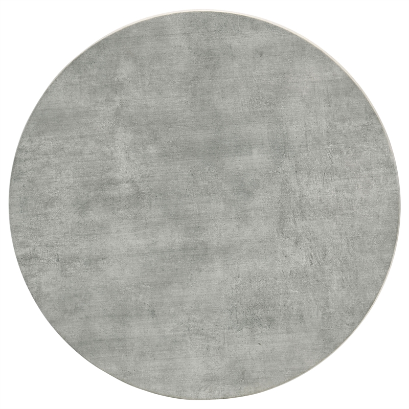 Pemberly Row 2-piece Round Laminate Coffee and End Table Set in Cement