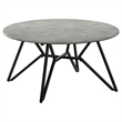 Pemberly Row 2-piece Round Laminate Coffee and End Table Set in Cement
