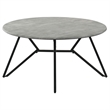 Pemberly Row 2-piece Round Laminate Coffee and End Table Set in Cement