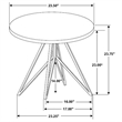 Pemberly Row 2-piece Round Laminate Coffee and End Table Set in Cement