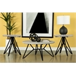 Pemberly Row 3-piece Round Laminate Coffee and End Table Set in Cement