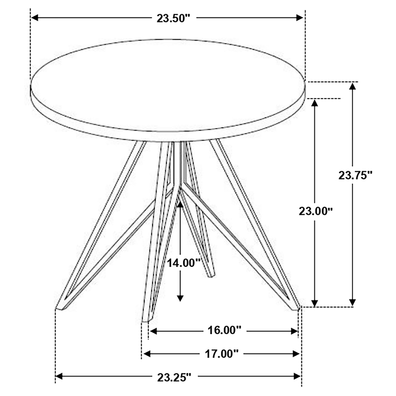 Pemberly Row 3-piece Round Laminate Coffee and End Table Set in Cement