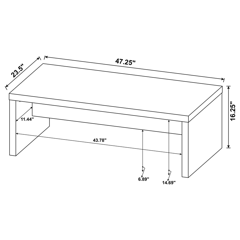Pemberly Row 2-piece Rectangular Coffee and End Table Set in Mango