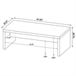 Pemberly Row 3-piece Rectangular Coffee and End Table Set in Mango