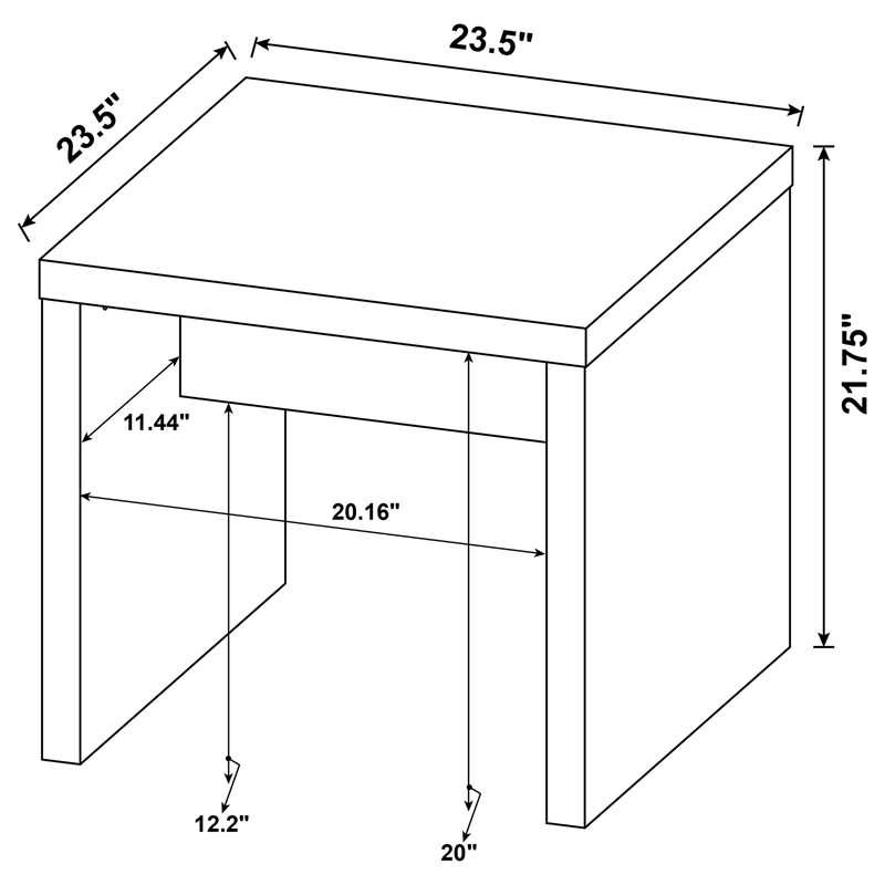 Pemberly Row 3-piece Rectangular Coffee and End Table Set in Mango